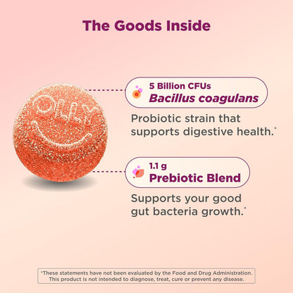 OLLY Probiotic + Prebiotic Gummies, Peachy Peach, 30 Count - view 2