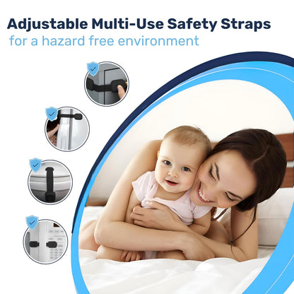 Baby Proof Me Child Safety Cabinet Latches, Black, 6 Count - view 2