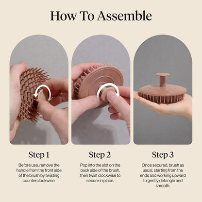 Kitsch Scalp Massager Shampoo Brush, Terracotta - view 4