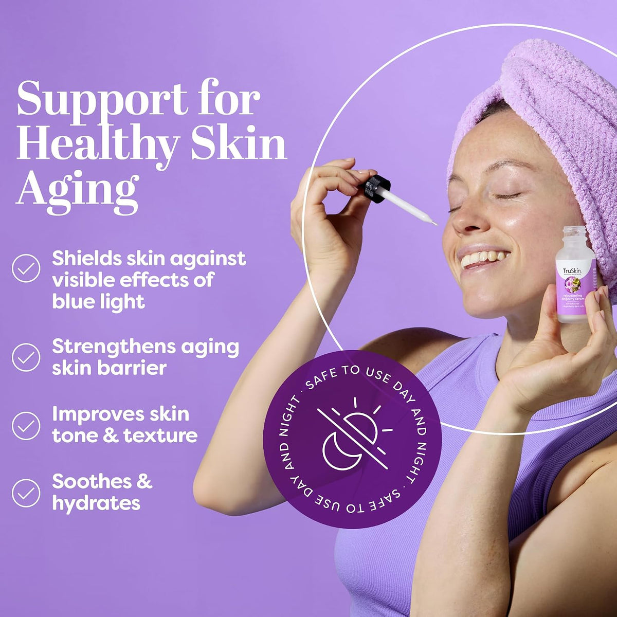 TruSkin Bakuchiol Retinol Alternative Face Serum, 30 ml (1 fl oz) — alternate product view