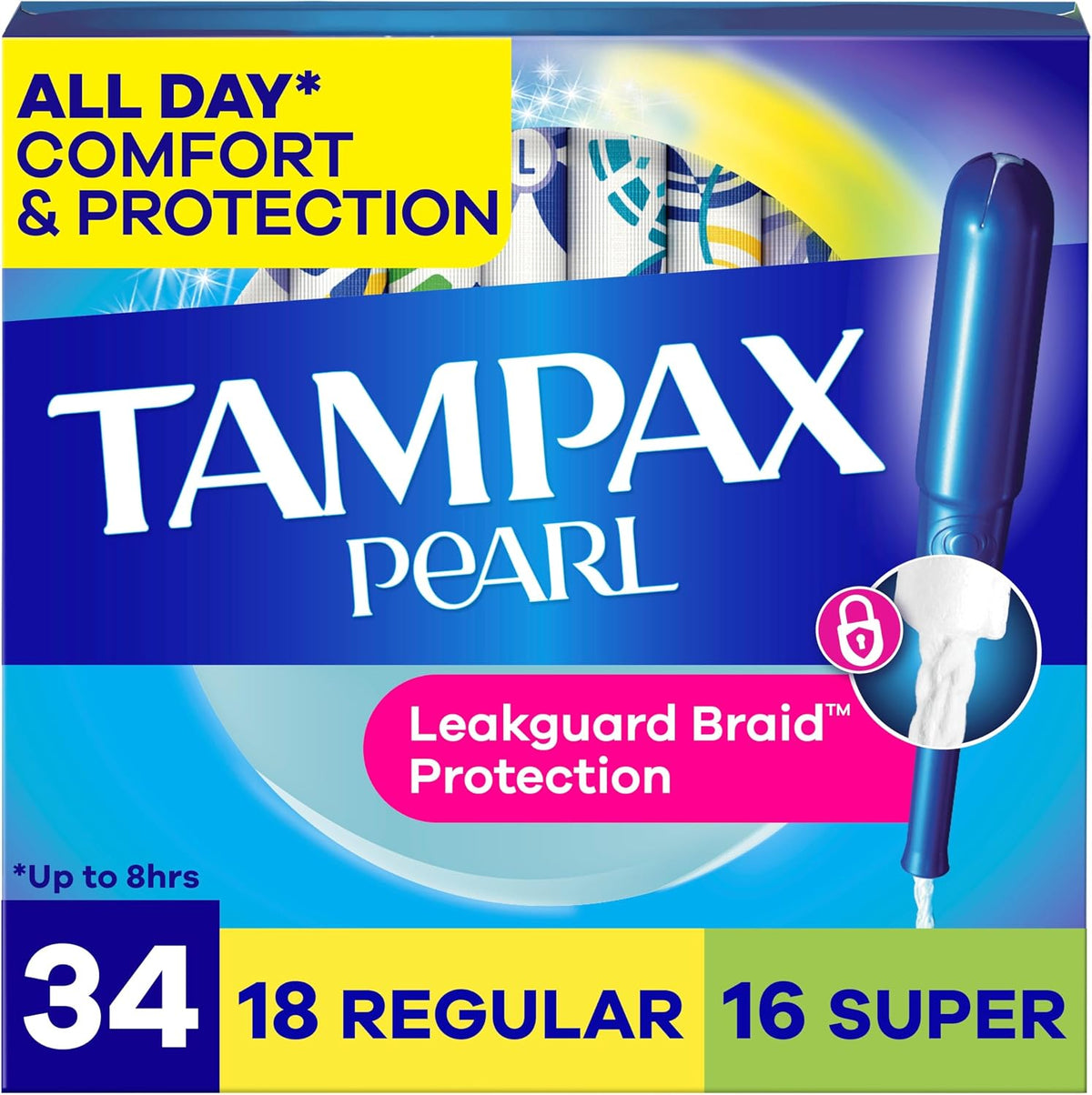 Tampax Pearl Tampons Multipack, Regular/Super, Unscented, 34 Count — product view