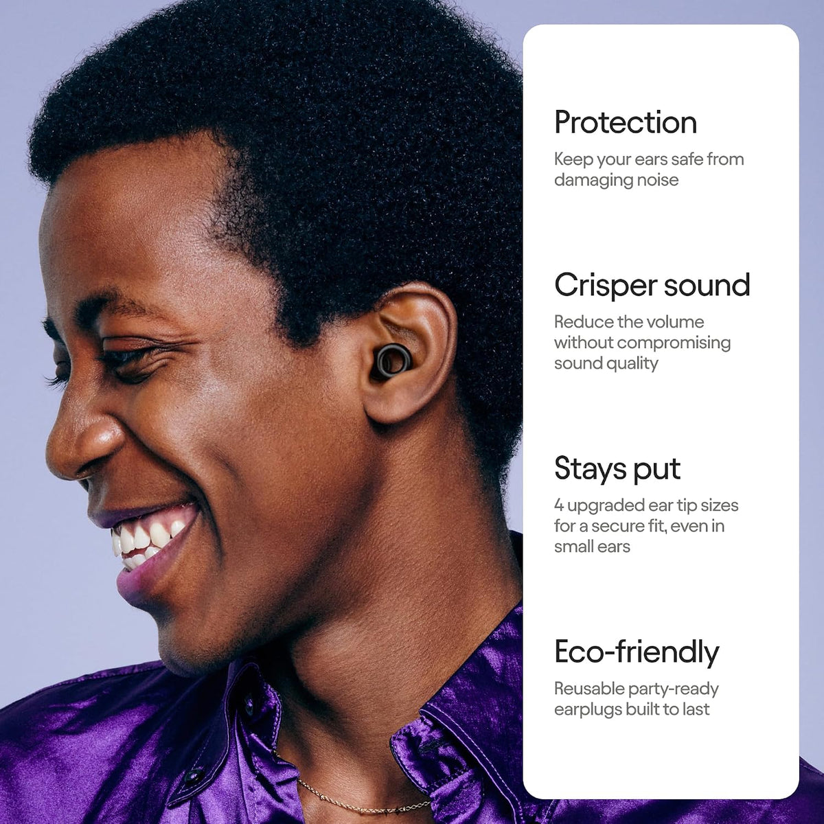 Loop Experience 2 Ear Plugs, Black — alternate product view