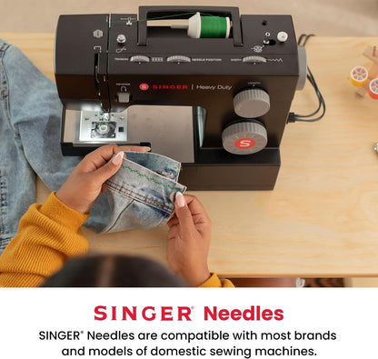SINGER Heavy Duty Sewing Needles, 90/14, 100/16, 110/18, 5 Count - view 6