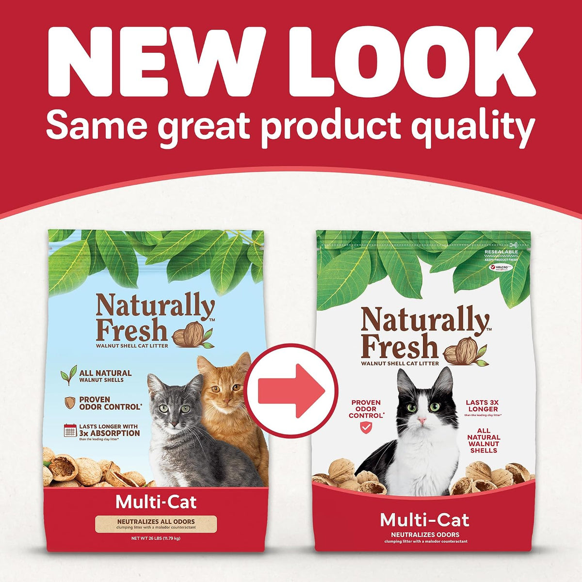 Naturally Fresh Multi-Cat Clumping Walnut Shell Cat Litter, 30 lb - view 2