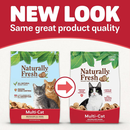 Naturally Fresh Multi-Cat Clumping Walnut Shell Cat Litter, 30 lb - view 2