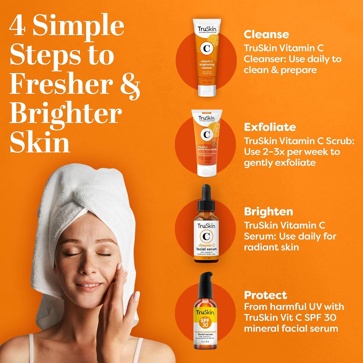 TruSkin Vitamin C Brightening Face Scrub with Yuzu Lemon, 120 ml (4 fl oz) - view 6