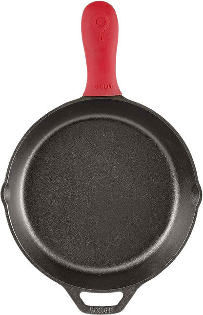 Lodge Silicone Hot Handle Holder for 9 Inch and Larger Skillets, Red - view 3