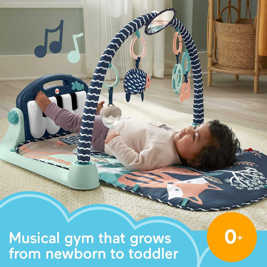 Fisher-Price Kick & Play Piano Gym, Navy Fawn - view 2
