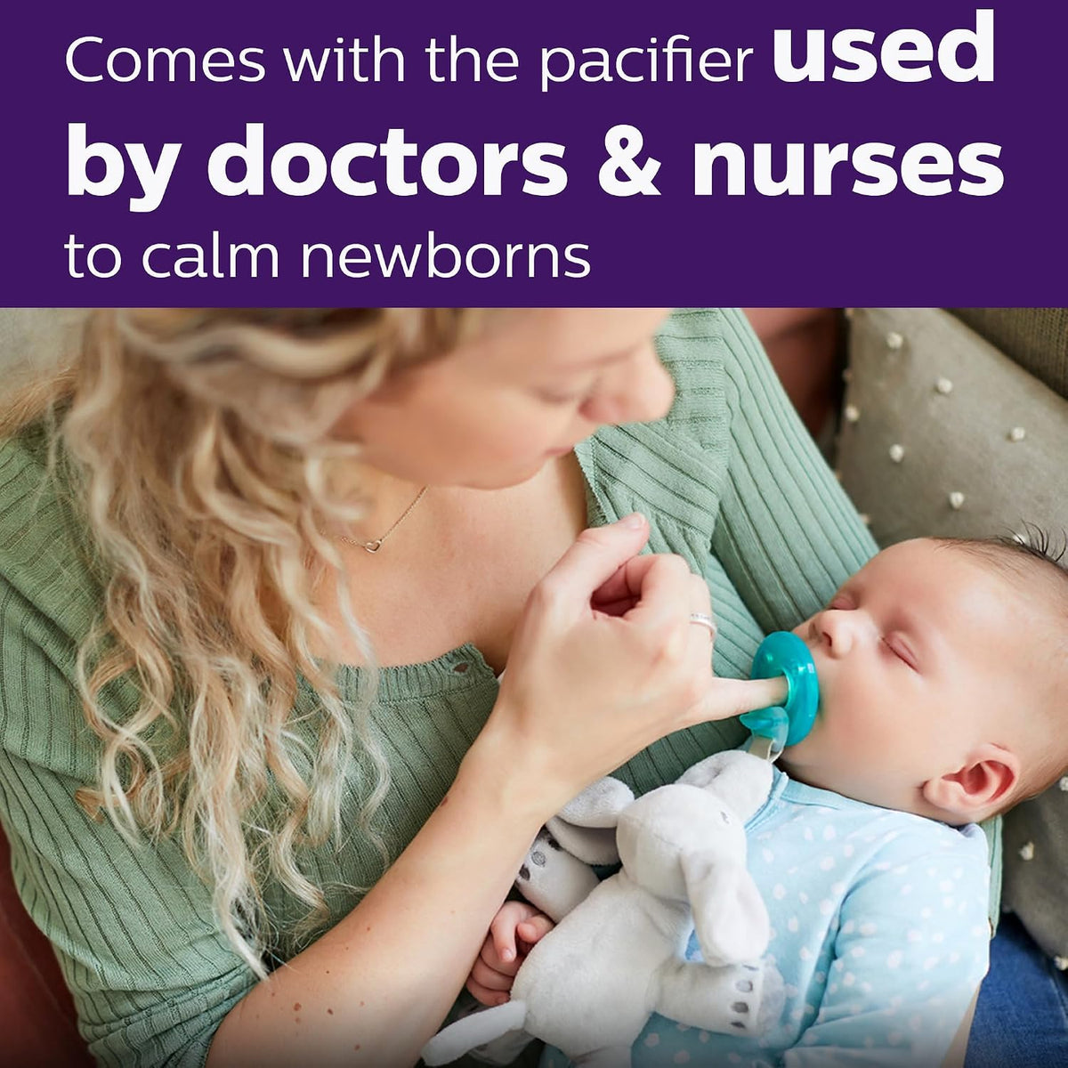 Philips Avent Soothie Snuggle Dummy Holder with Detachable Dummy, 0m+ - view 2