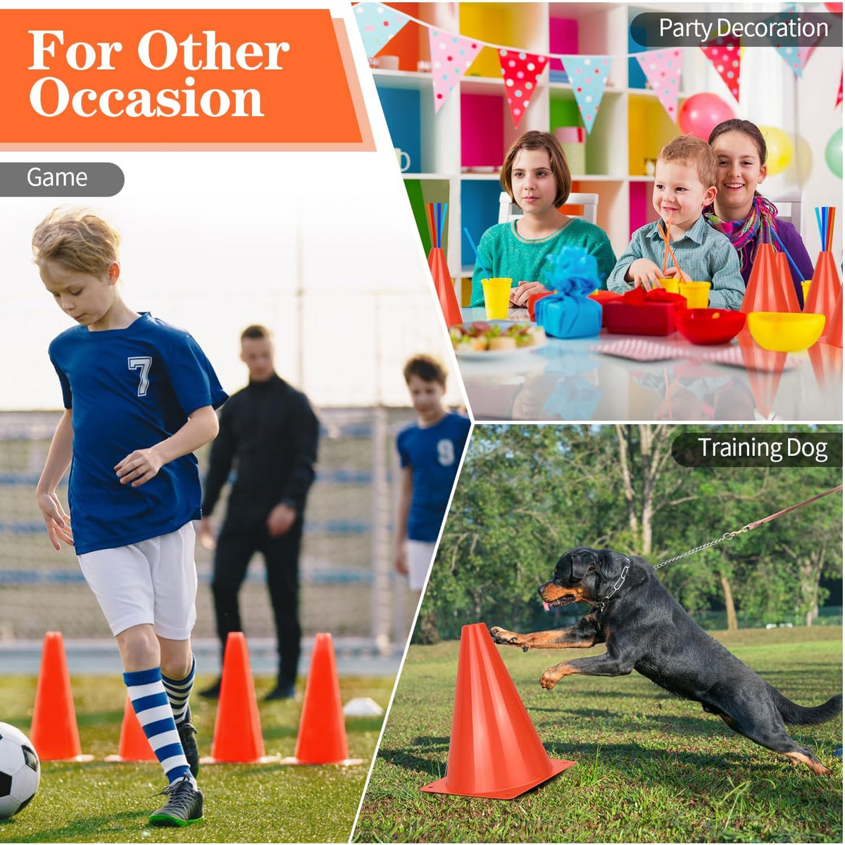 PXZBLG 7 Inch Soccer Training Cones, Set of 12 with Carry Bag - view 6