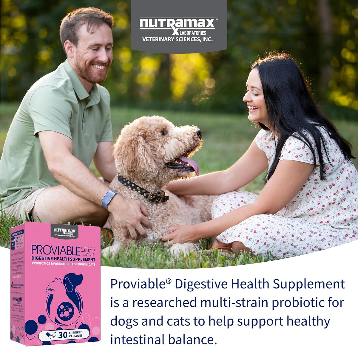 Nutramax Proviable Probiotics for Dogs and Cats, 30 Sprinkle Capsules - view 3