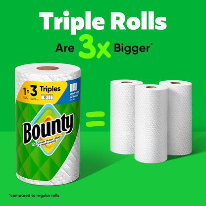 Bounty Select-A-Size Paper Towels, White, 8 Triple Rolls - view 2