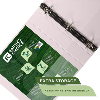 Samsill Plant-Based 1.5 Inch D-Ring View Binder, Light Pink - view 5