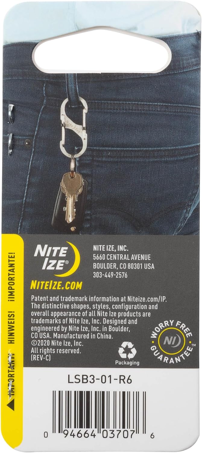 Nite Ize S-Biner SlideLock Dual Locking Carabiner, Size 3, Stainless Steel - view 6