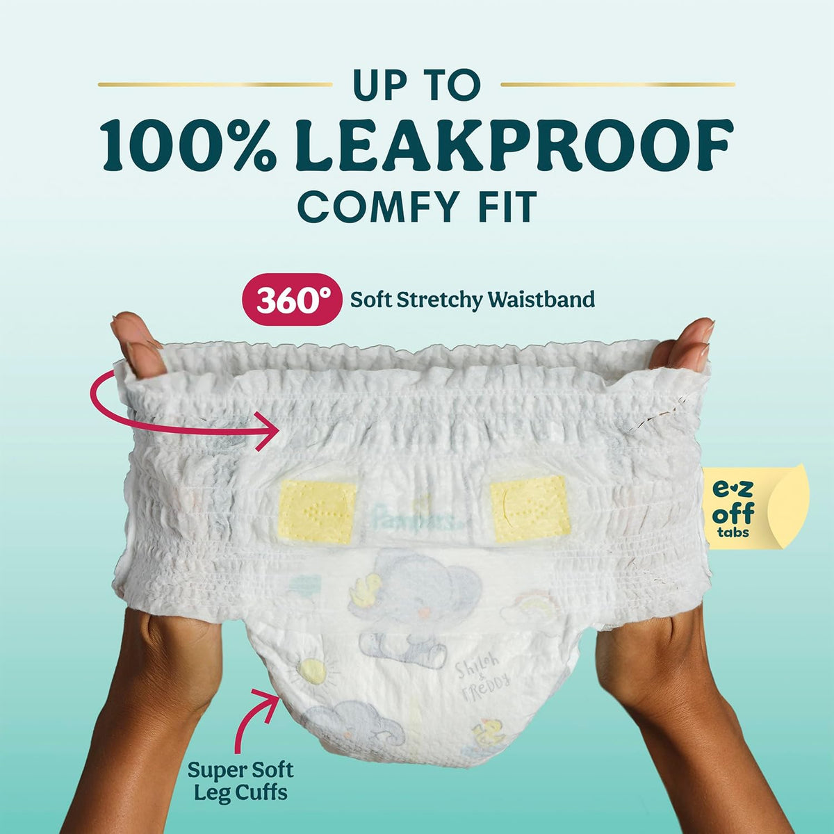 Pampers Swaddlers 360 Pull-On Nappies, Size 5, 116 Count - view 2