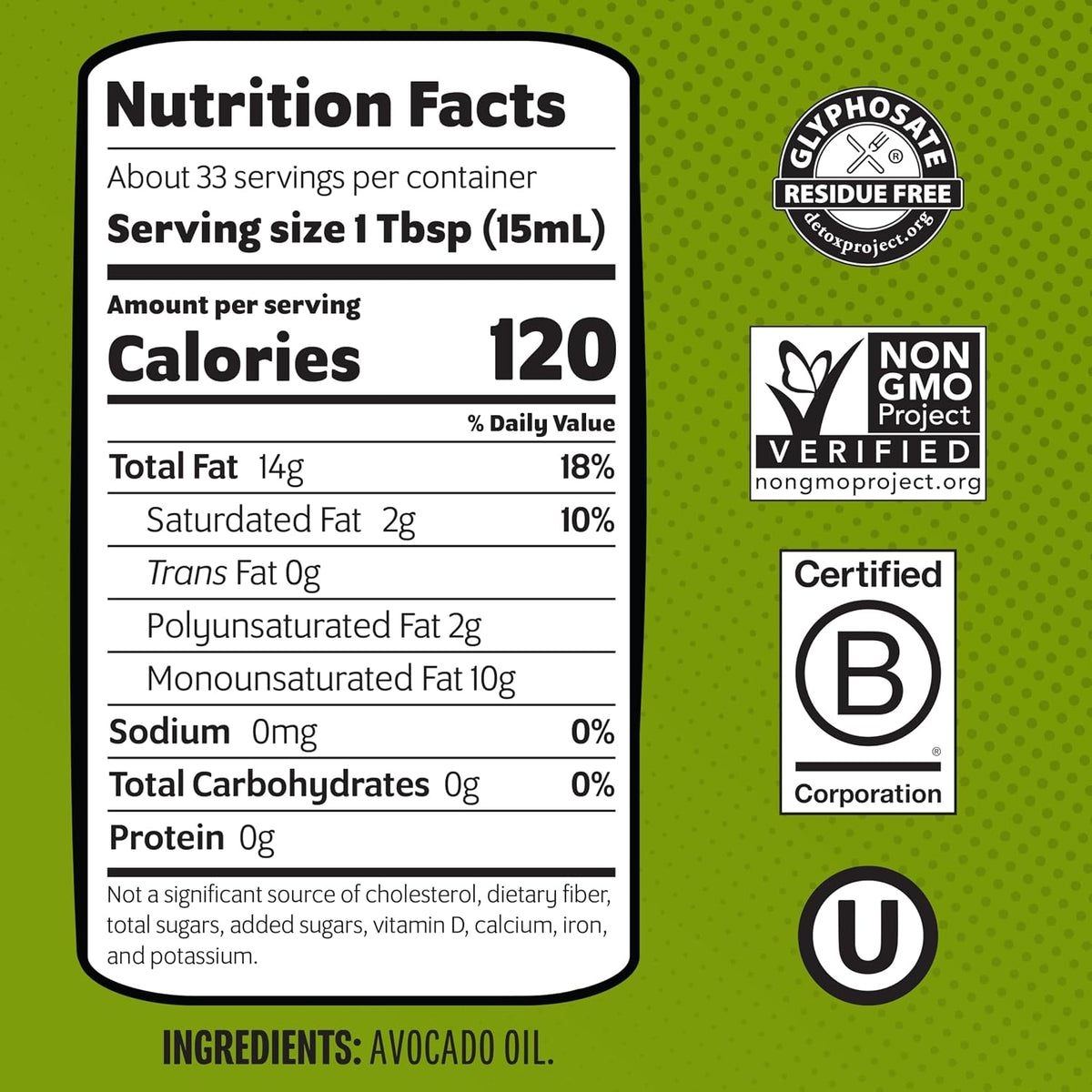 Chosen Foods 100% Pure Avocado Oil, 16.9 oz - view 4