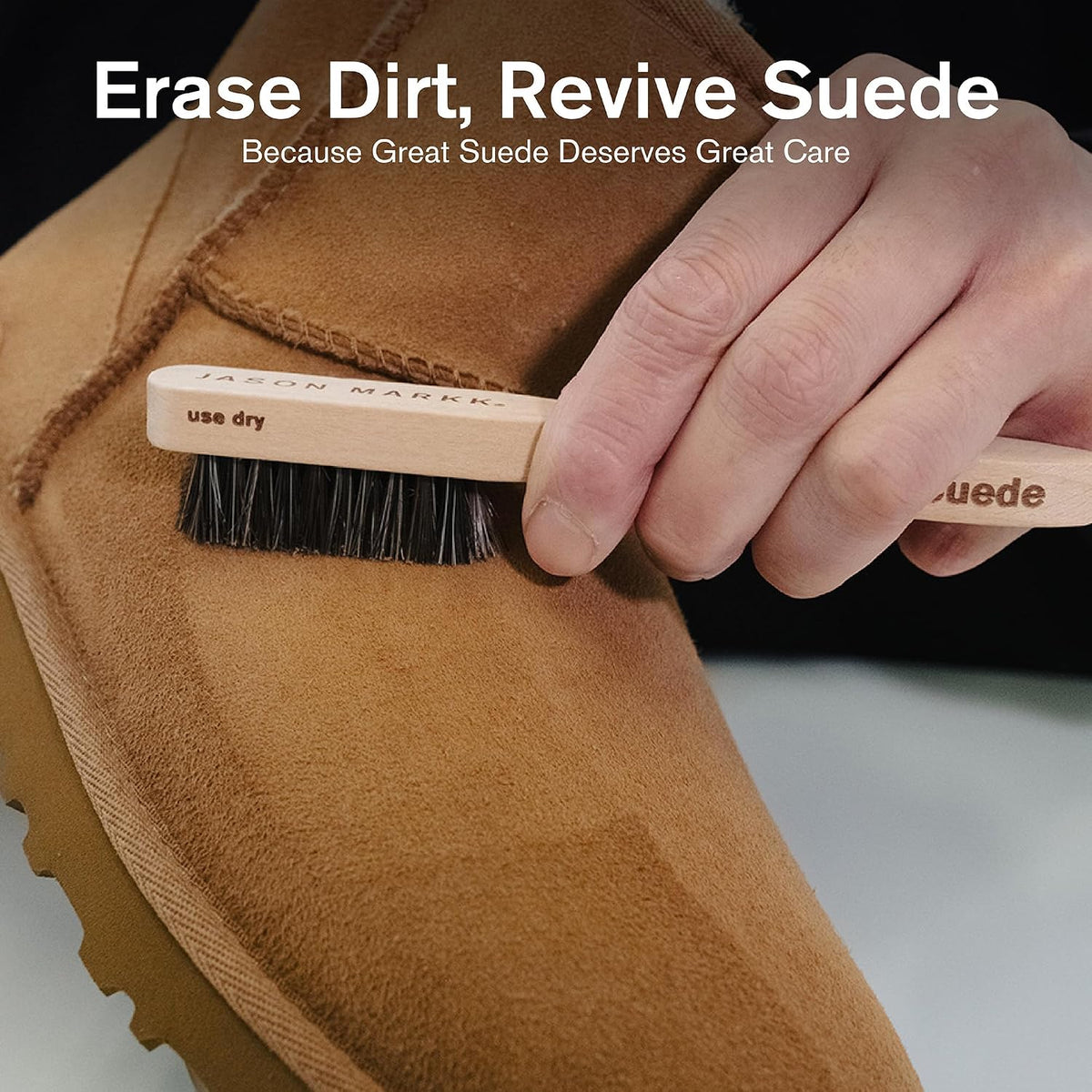Jason Markk Suede Cleaning Kit, 2-Piece Brush and Stain Eraser - view 3