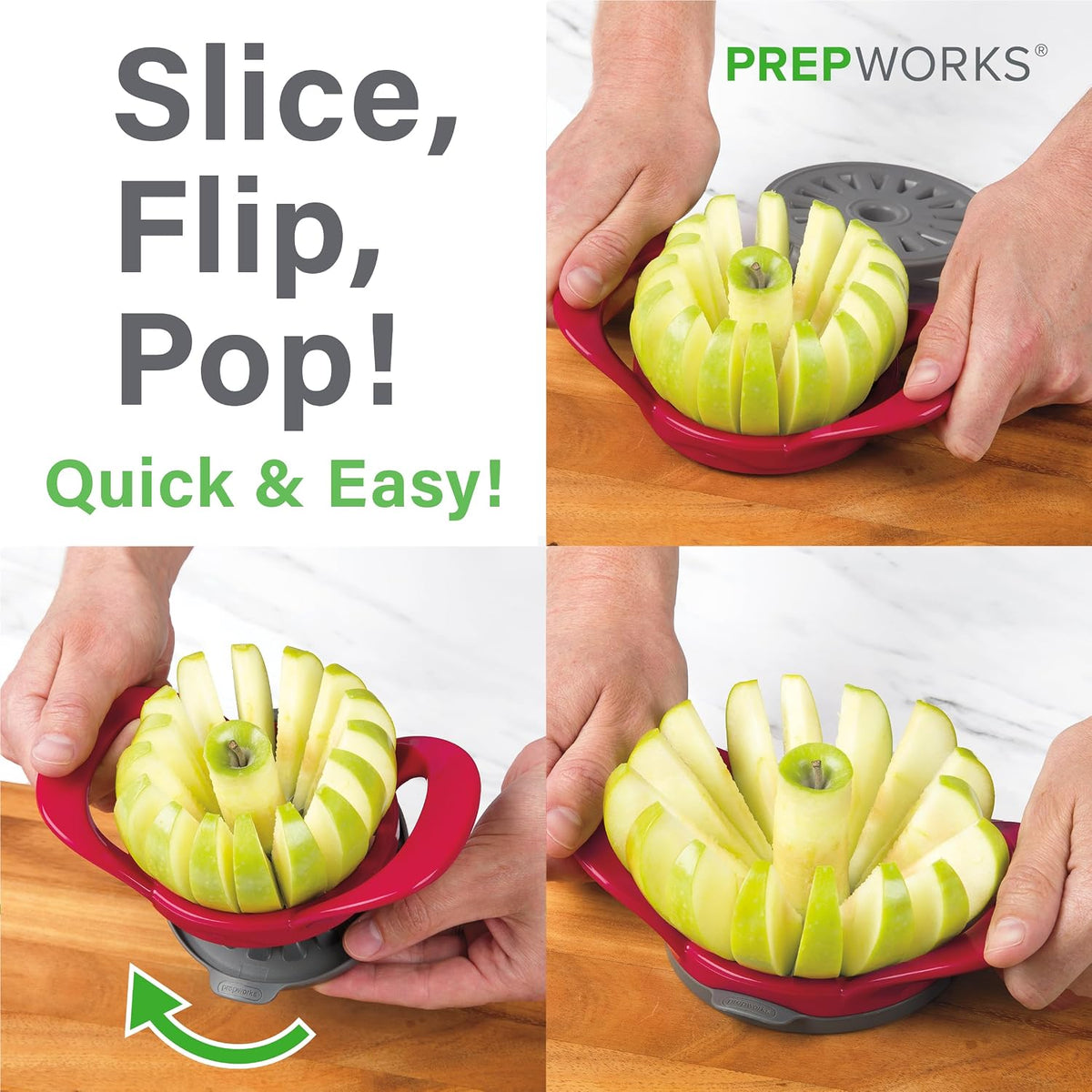 PrepWorks Apple Slicer and Corer, Red, Cuts 16 Slices - view 5
