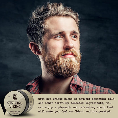 Striking Viking Beard Butter for Men, Vanilla Scent, 4 oz - view 4