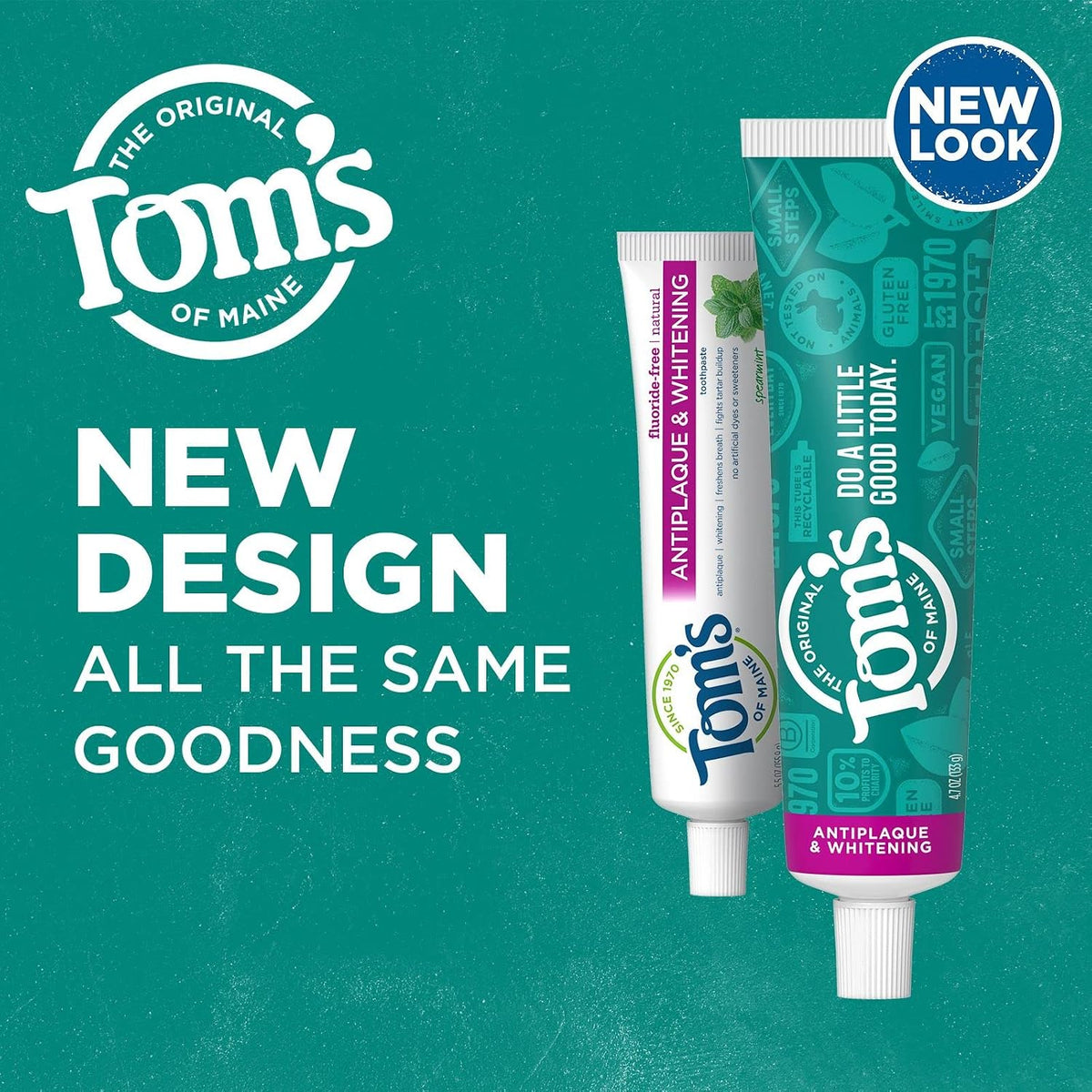 Tom's of Maine Antiplaque Whitening Fluoride-Free Toothpaste 5.5 oz, 2 Count - view 2