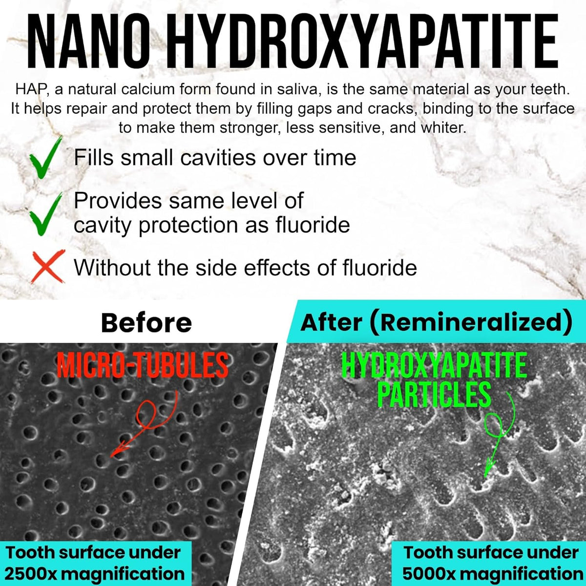 Ollie 10% Nano Hydroxyapatite Toothpaste, Fluoride Free, Clean Mint - view 4