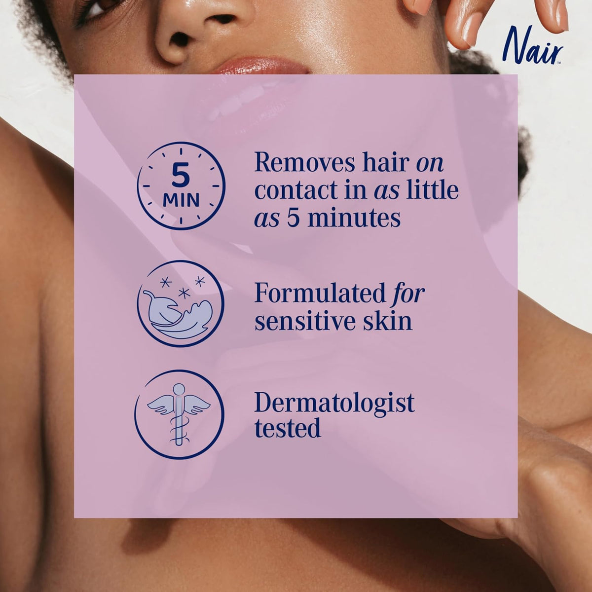 Nair Sensitive Formula Glide On Hair Removal Cream, 3.3 oz - view 6