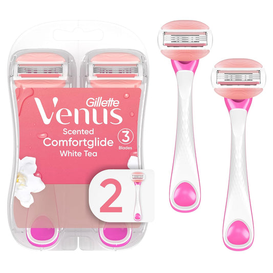 Gillette Venus ComfortGlide White Tea Disposable Razors, 2 Count