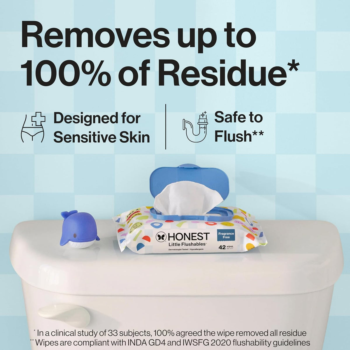 The Honest Company Toddler Flushable Wipes, 126 Count - view 2