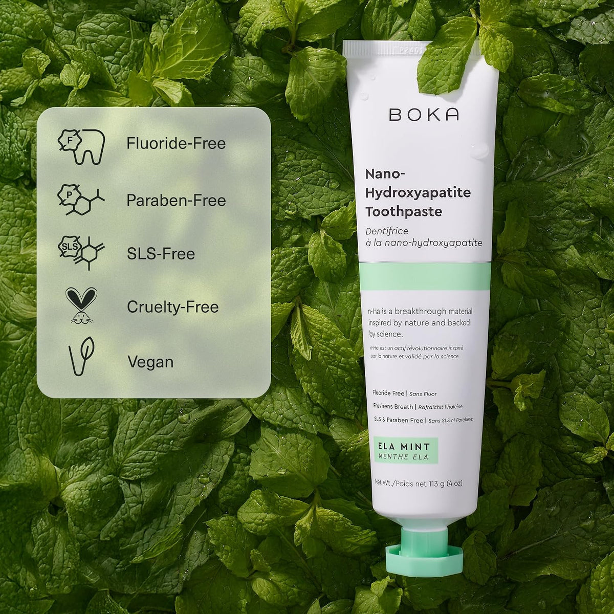 Boka Fluoride-Free Nano Hydroxyapatite Toothpaste Ela Mint - view 3