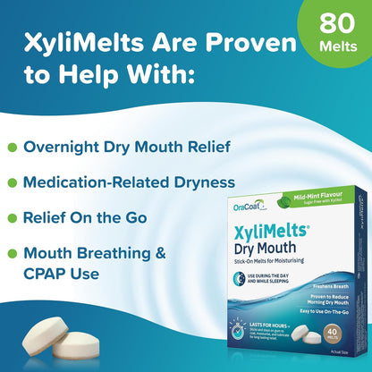XyliMelts Dry Mouth Relief Discs Mint 80 Count - view 3