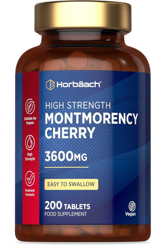 Horbäach Montmorency Cherry Tablets 3600mg, 200 Count