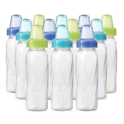 Evenflo Feeding Classic Clear Baby Bottles 8 oz (240 ml), Pack of 12