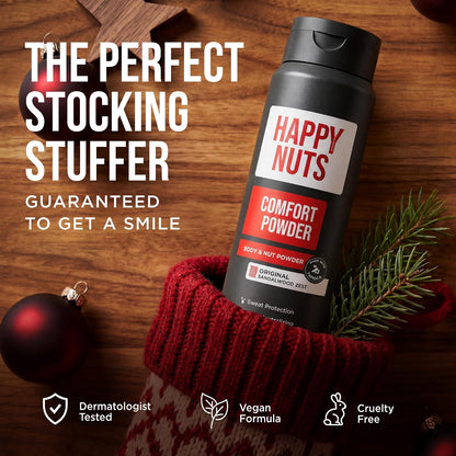 Happy Nuts Comfort Powder Deodorant for Men, Original Scent, 6 oz (168 g) - view 3