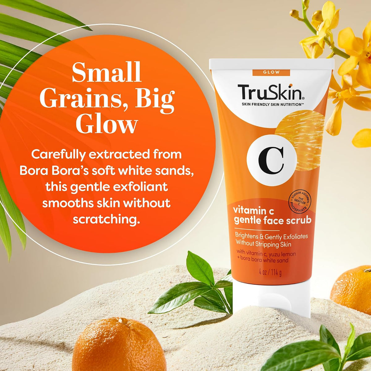 TruSkin Vitamin C Brightening Face Scrub with Yuzu Lemon, 120 ml (4 fl oz) - view 5