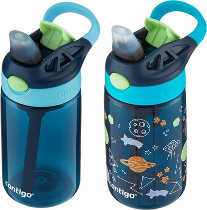 Contigo Kids Straw Water Bottle, Blueberry, 14 oz, Pack of 2 - view 3