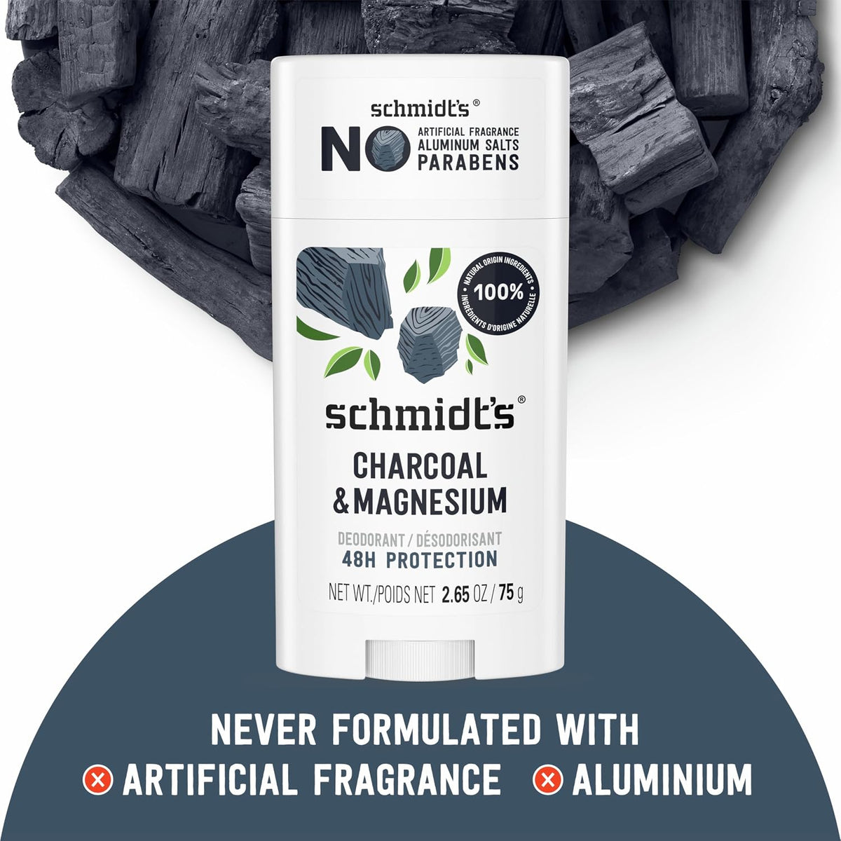 Schmidt's Natural Deodorant Charcoal + Magnesium 2.65 oz - view 5