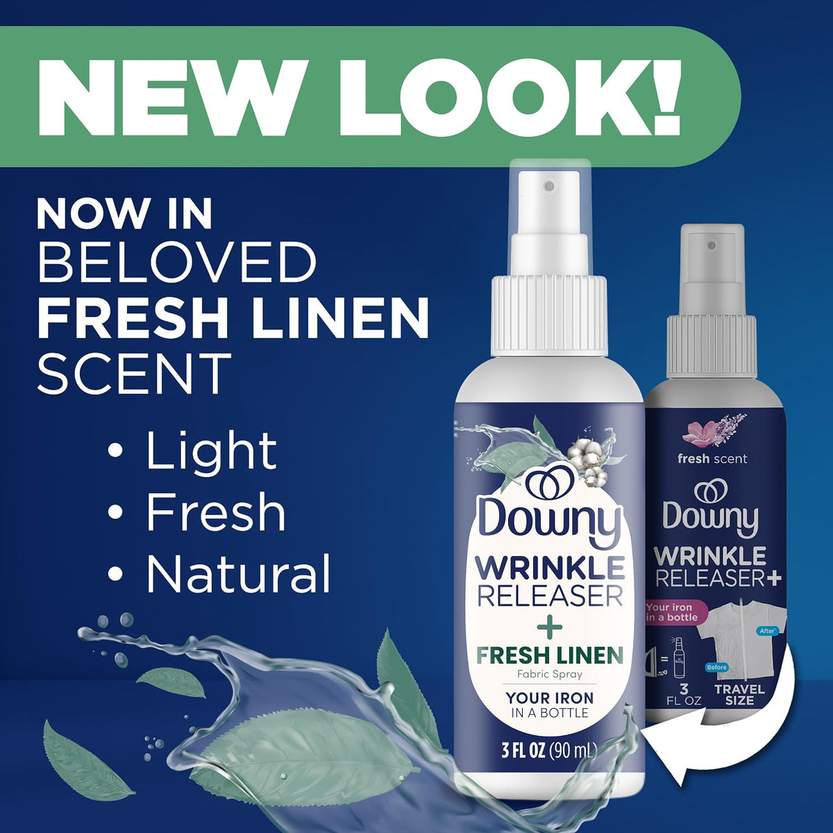 Downy Wrinkle Releaser Spray Travel Size Crisp Linen 90 ml (3 fl oz), Pack of 2 - view 3