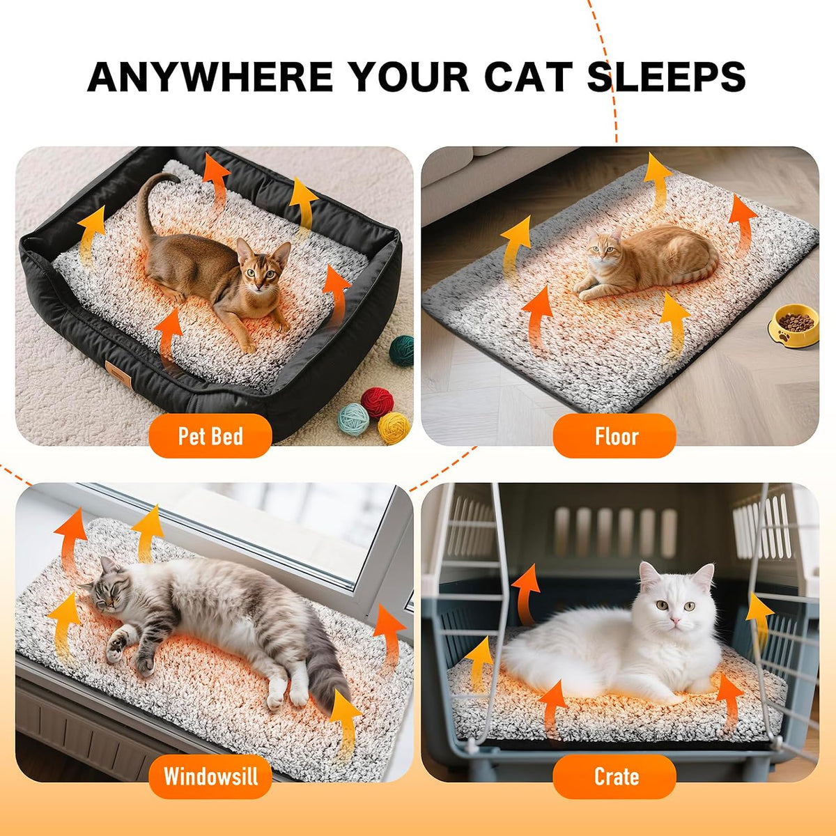 WanpeeGoo Self-Warming Cat Bed 2.0, Thermal Mat, 15 x 19 in - view 5