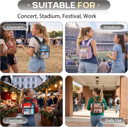 Oraben Clear Stadium Backpack, 12 x 6 x 11 Inch - view 6