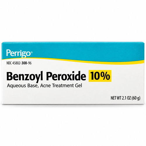 Perrigo Acne Treatment Gel 10% Benzoyl Peroxide 2.1 oz (60 g)