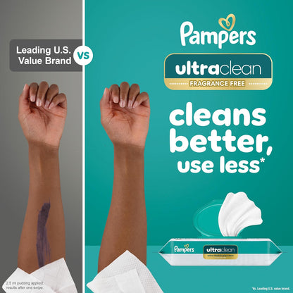 Pampers Ultraclean Baby Wipes, Unscented, 624 Wipes (8 Packs) - view 3