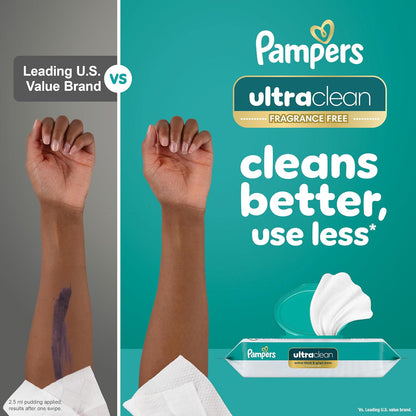 Pampers Ultraclean Baby Wipes, Unscented, 12 Flip-Top Packs, 936 Wipes - view 3
