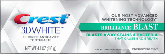 Crest 3D White Brilliance Blast Sensitive Toothpaste, Energizing Mint 116 g