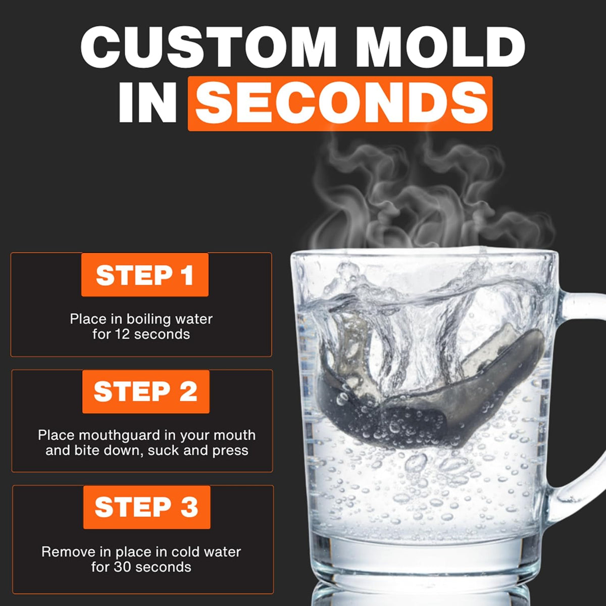 Shock Doctor Pro Boil and Bite Mouth Guard, Adult, Strapless - view 3
