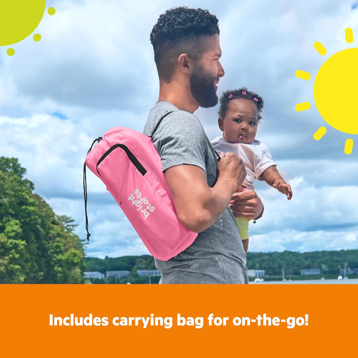 Bright Starts Pop 'N Sit Portable Booster Seat, Pink, 6 Months to 3 Years - view 6