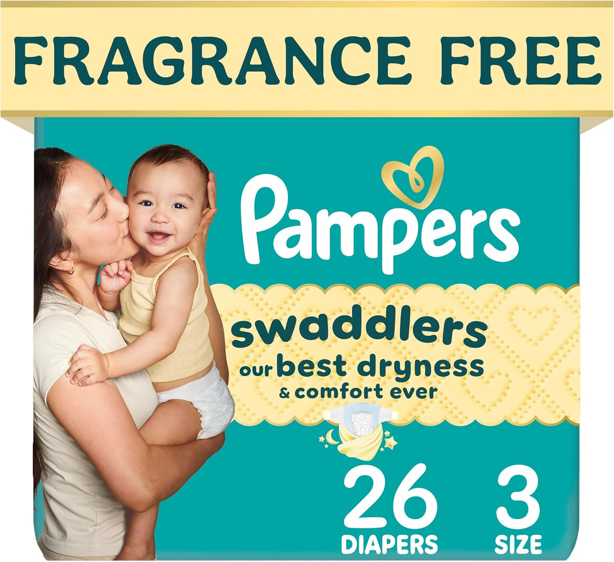 Pampers Swaddlers Nappies, Size 3 (13-26 lbs), 26 Count