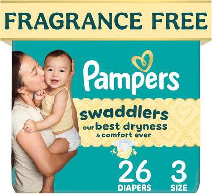 Pampers Swaddlers Nappies, Size 3 (13-26 lbs), 26 Count