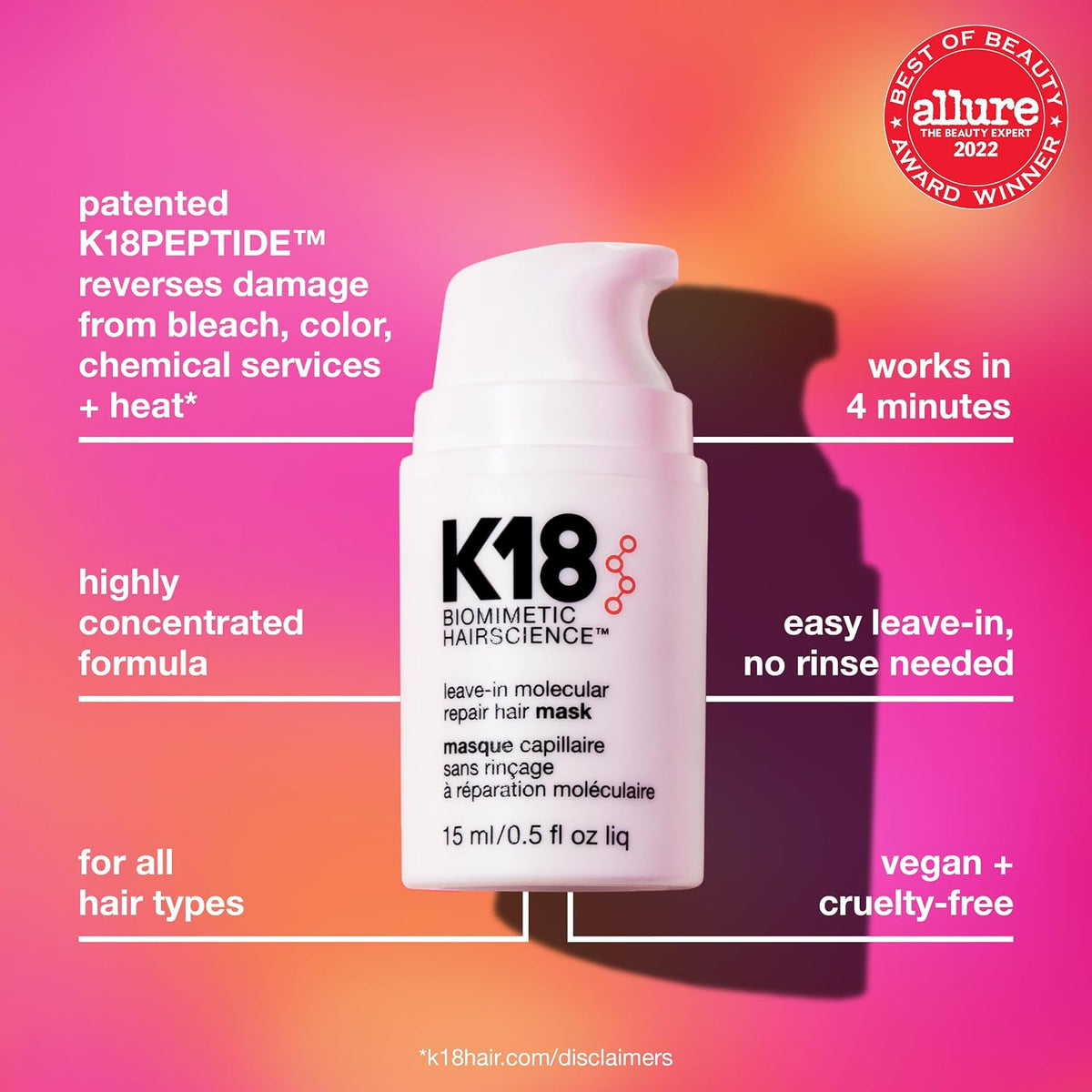 K18 Leave-In Molecular Repair Hair Mask - view 2