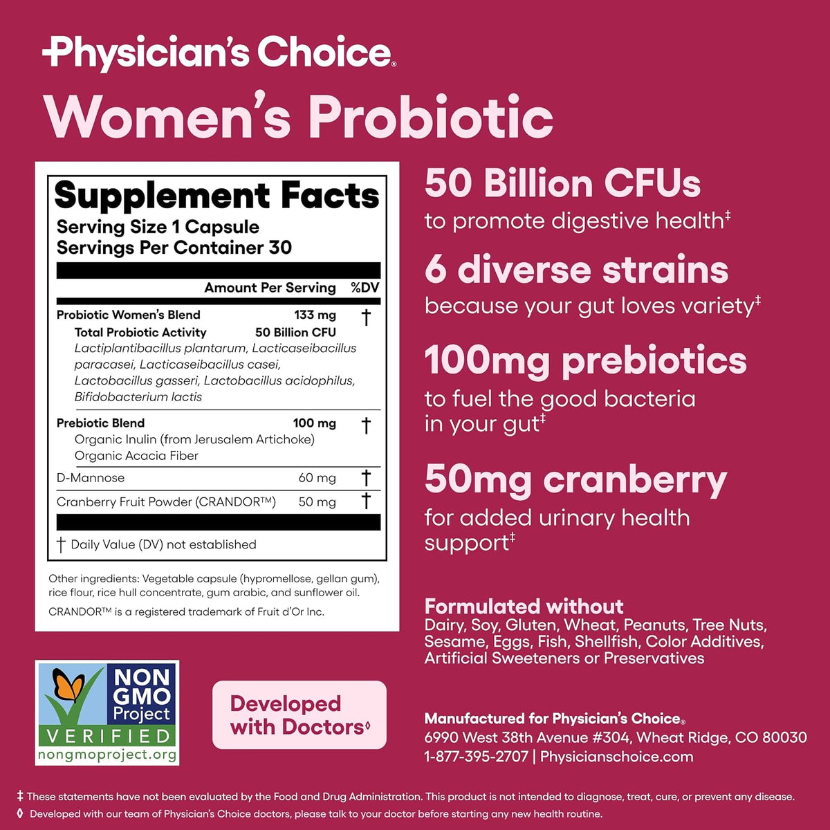 Physician's Choice Women's Probiotic 50 Billion CFU, 30 Capsules - view 6