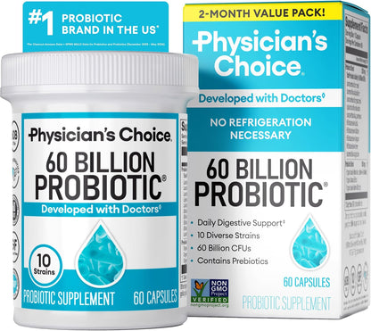 Physician's Choice Probiotic 60 Billion CFU, 10 Strains, 60 Capsules